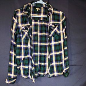 Blue and green flannel